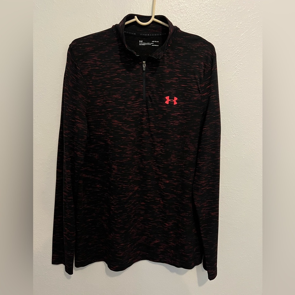 Under Armour active long sleeve black and magenta